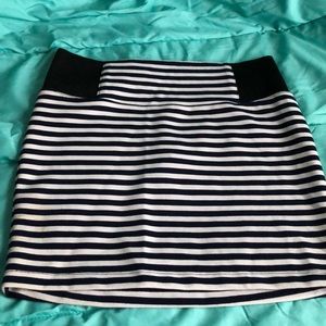 Black and White Striped Mini-Skirt!